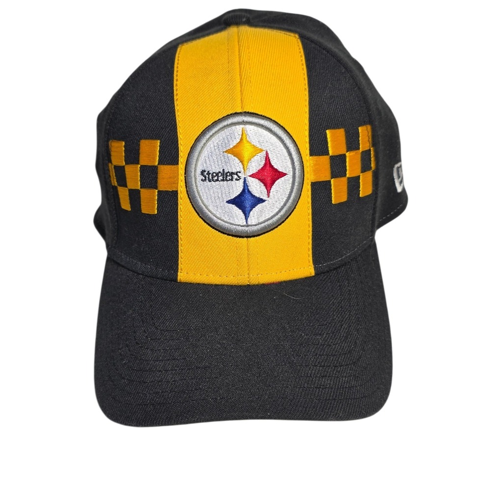 New Era Pittsburgh Steelers‎ 39THIRTY Flex Hat NFL 100 Sideline Black Gold Cap